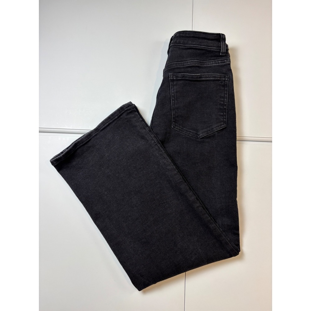 Madewell The Curvy Wide-Leg Jean Women 26 Black Denim High Rise Casual
